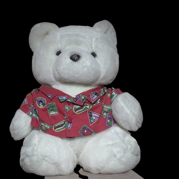 VTG 1993 Dayton Hudson Santa Bear World Traveler Plush w/ Passport Hat Backpack - Picture 11 of 17